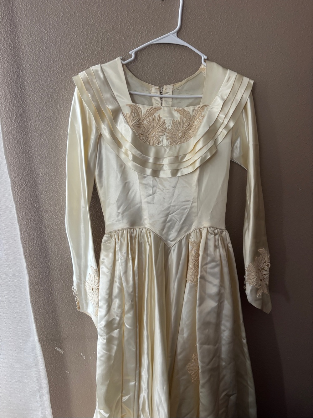 Miriam Originals New York Heavy Satin Vintage Wedding Dress